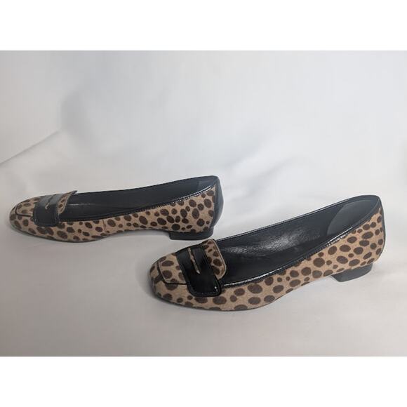 DNKY Womens Leopard spot Leather loafer size 7.5 mobwife Retro, Quiet Luxury - Picture 4 of 10